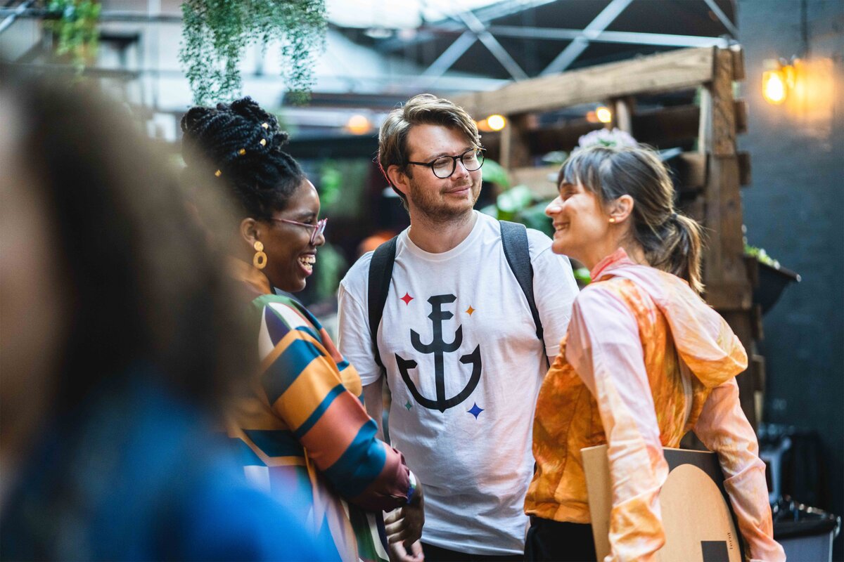 BDF 23 Venessa Scott (Public Artist) at after panel drinks at BDF CREDIT Thom Bartley