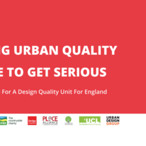 Delivering urban quality, time to get serious