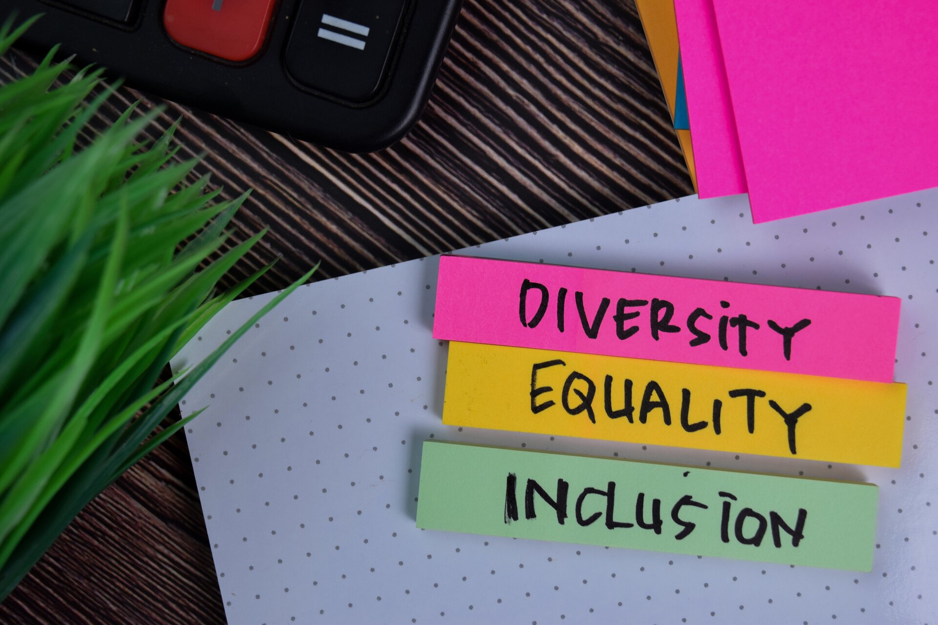 Equality, Diversity and Inclusion post-it notes